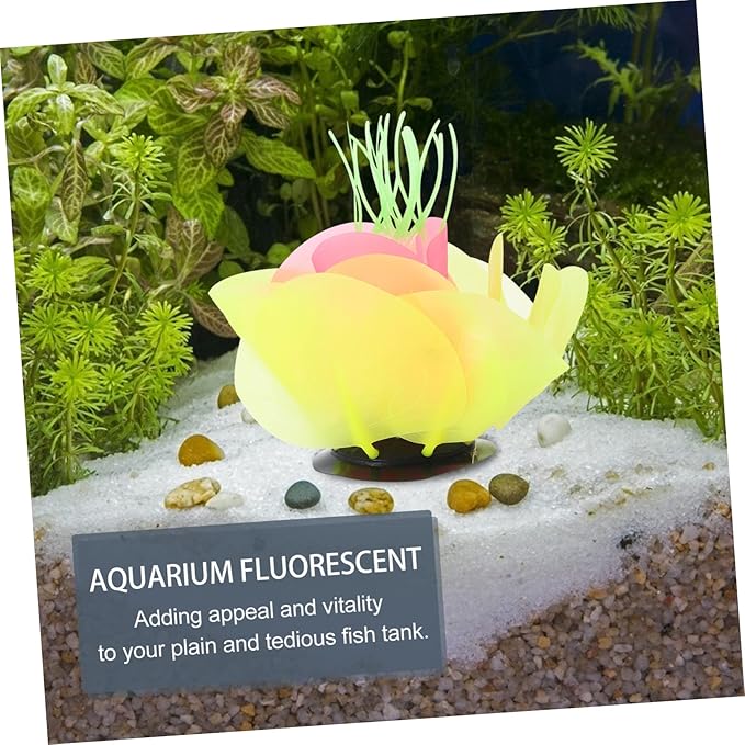 BESPORTBLE Colorful Water Lily Aquarium Decor Vivid Aquatic Plant for Fish Tank Landscaping Safe for for Decoration