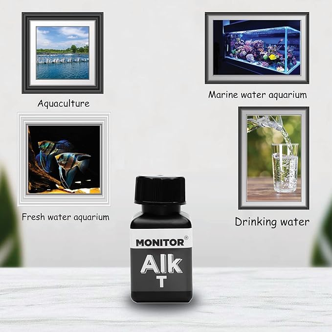 Monitor Alkalinity Test KIT (120 Tests) - Monitor Aquarium and aquaculture Water Quality