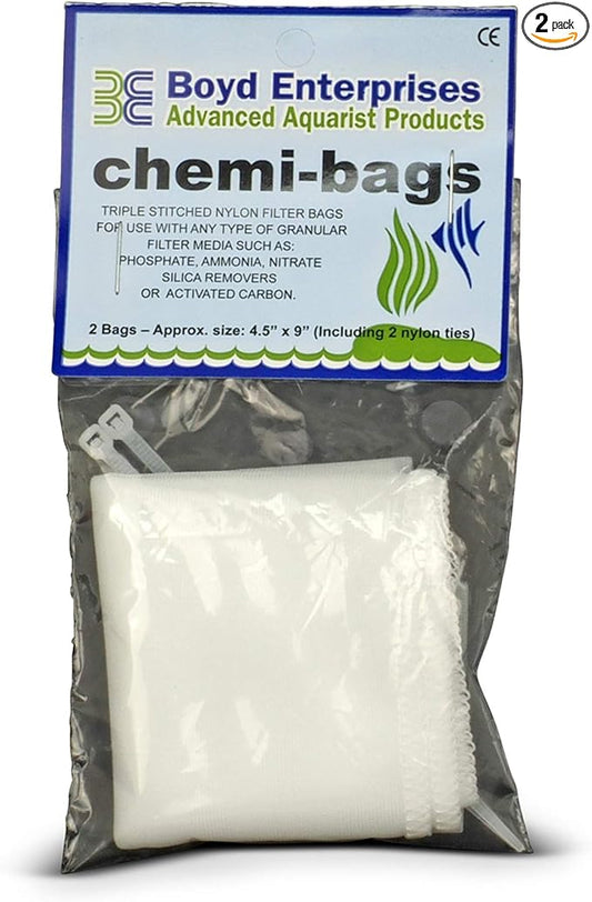 Boyd Enterprises ABE16720 2-Pack Chemi-Bags with Ties for Aquarium
