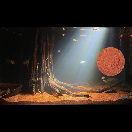 AWXZOM 11lb Natural South American Rainforest Sand, Aquarium red Sand, Lava Rock Soil, Red Lava Rock Sand, Succulent Sand Fish Tank Sand Aquarium Substrate Sand
