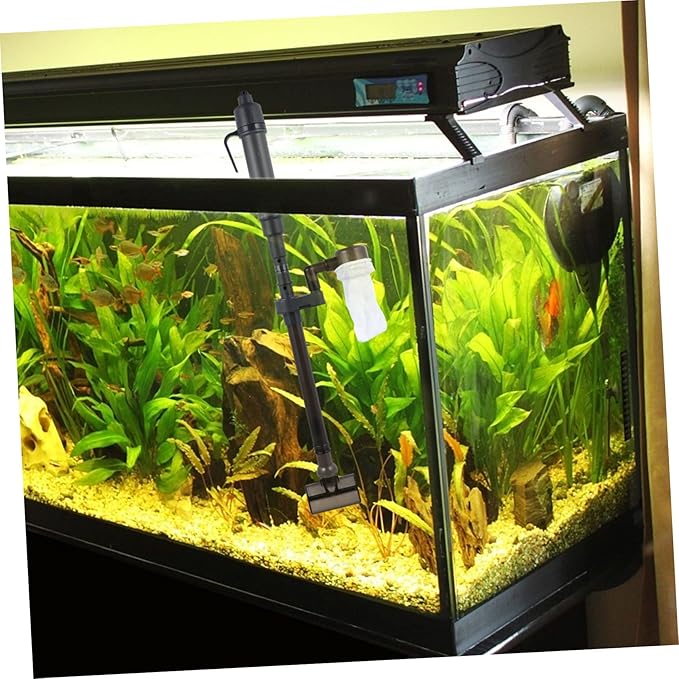 1set Electric Fish Tank Water Changer Telescopic Tube Aquarium for Water Change Sand Washing Tank Scraping No Battery Required Suitable for Small Large Aquariums