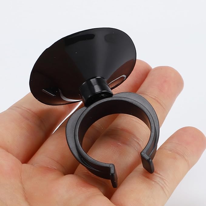 Aquarium Suction Cup, Aquarium Sucker Clip, Suction Cups Airline Tubing Holder, Fish Tank Accessories for Aquarium Fish Tank, Black, 1.1"