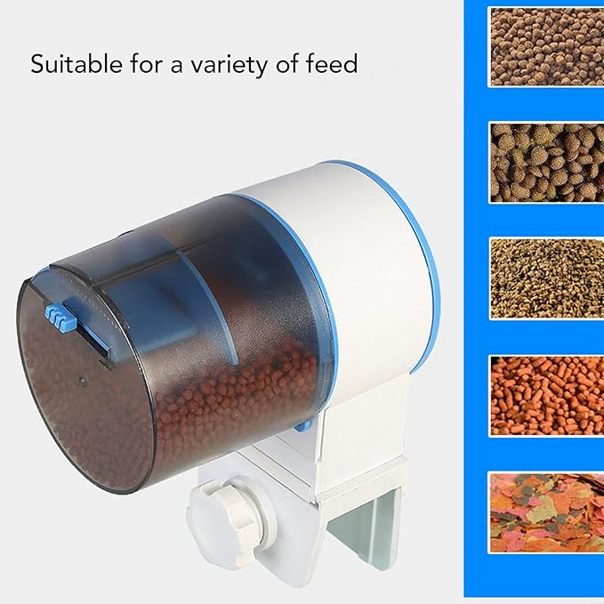 Automatic Fish Feeder for Aquarium, Auto Fish Food Dispenser with Timer, Battery Powered Food Feeding Timer for Small Turtle Fish Feeder Timer