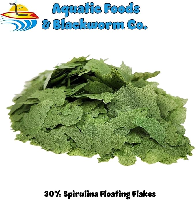30% Spirulina Premium Flakes for African Cichlids, All Central and South American Cichlids, Koi, Pond Fish, All Community Tropical Fish...WL…1/4-lb Foil Pouch Bag