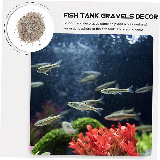 Unomor 1set Aquarium Gravel Decorative Stones Polished Natural Sand for Fish Tank Substrate Safe for Freshwater for Aquascaping and Vase Filling