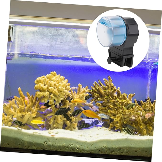 Toddmomy 1 Set Automatic Turtle Feeder Aquarium Fish Feeder with Feeding Port for Easy Operation and Breeding Blue
