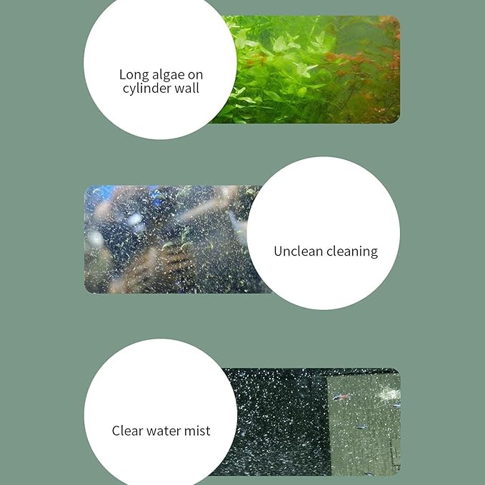 Magnetic Fish Tank Cleaner, Cleaning Magnetic Algae Scraper, Aquarium Magnet Glass Cleaner Brush for Acrylic, Saltwater, Home, Office, Indoor, Hobbyist, Aquarist