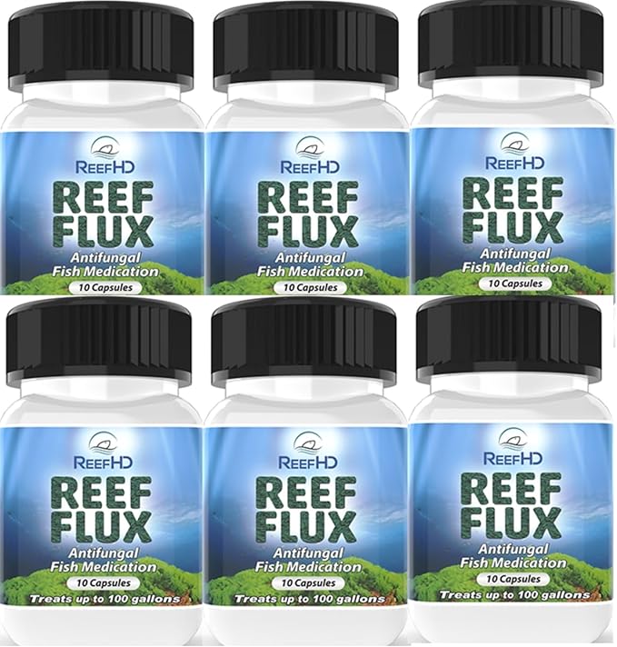 ReefHD Reeflux FIuconazole 200mg fungaI Fish lnfections lchthyophonus SaproIegnia KlLL Bryopsis Green Hair AIgae Aquarium Reef Flux AIgae Buster (6 Packs)