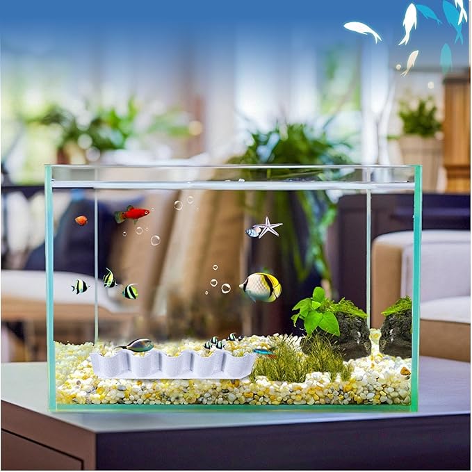 Aquarium Substrate Barrier Divider | Fish Tank Sand Screen Fence for Landscaping, Decorative Board to Separate Gravel & Soil Layers in Aquariums, Terrariums & Planted Tanks Setup