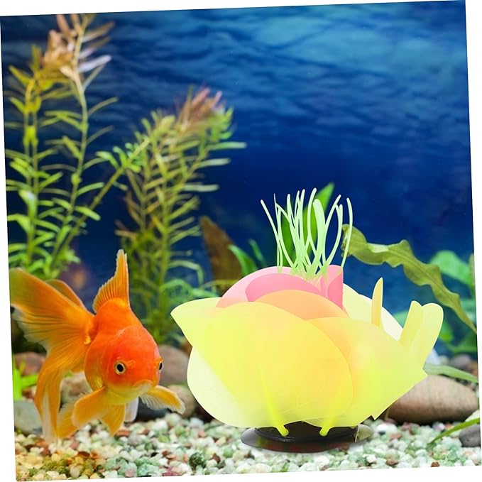 BESPORTBLE Colorful Water Lily Aquarium Decor Vivid Aquatic Plant for Fish Tank Landscaping Safe for for Decoration