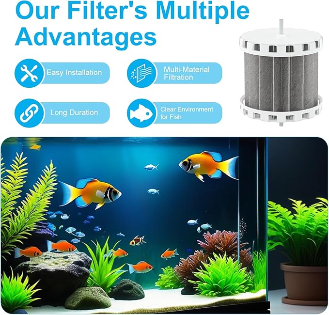 kingsea PRBW100B Biowheel Aquarium Filters Compatible with Penguin 100 100b Power Filters Aquarium Filter Replacement Parts, 1PC
