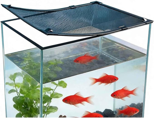 DIY Magnetic Fish Aquarium Anti-Jumping Net Cover, Aquarium Lid Mesh Top Hood with Magnetic Edges Cover