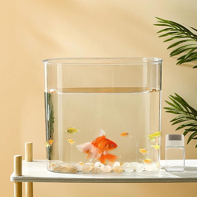 HOMSFOU Aquarium Fish Feeding Bottle Fish Feeder Glass Food Dispenser with Moisture-Proof Storage Betta Turtle Feeding