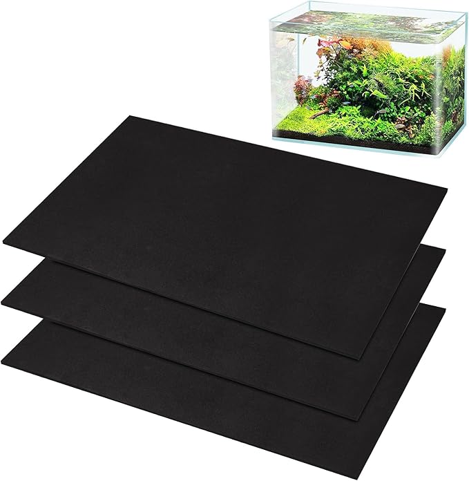 3 Packs 21.7 x 13.8 Inch Aquarium Fish Tank Leveling Mat, 5mm Thick Fish Tank Mat for Shock Absorbing Compressible Nonslip Neoprene Mat Aquarium Bottom Pad, Easy to Cut, Stability