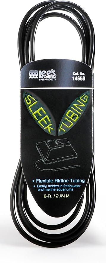 Lee's Sleek Airline Tubing, 8-Foot, Black