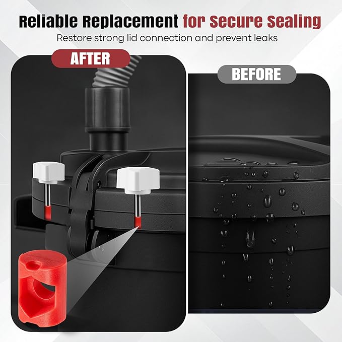 18 Pack Lid Fastener Barrel Nut Compatible with Fluval FX6 FX5 FX4 FX2 Canister Filter, Aquarium Filter Lid Fastener Replacement Part, Lock Nut Clamp Accessories (Barrels Only)(Red)