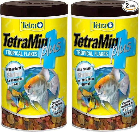 TetraMin Plus Tropical Flakes, Cleaner and Clearer Water Formula, 1-Ounce (Pack of 2)