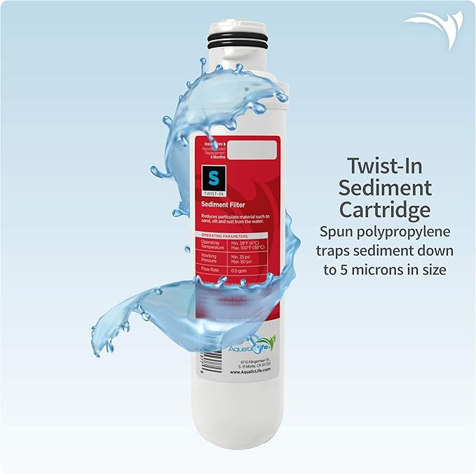 Aquatic Life Twist-In Reverse Osmosis Aquarium Water Filter Replacement Cartridge Pack, Includes Sediment, Carbon Block, and Deionization Resin Filters for 3 and 4-Stage RO/DI System