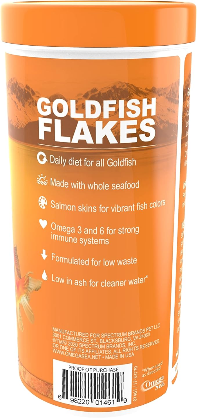 Omega One Goldfish Flakes, 2.2 oz.