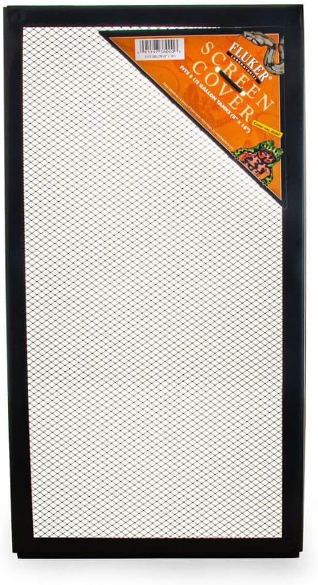 Fluker Labs SFK38008 Metal Screen Cover for Pet Habitat, 18 by 36-Inch, Black