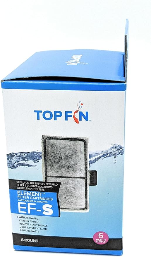 Top Fin EF-S Element Filter Cartridges (6 Count) for Fish Tank