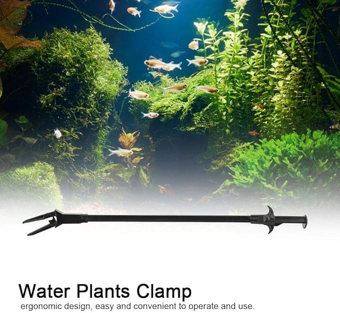 Aquarium Plastic Tweezer Clip Fish Water Plants Tongs Clamp Clip Aquarium Plants FishMarine Tweezer Fish Cleaning Tool with Pulling Claw Design