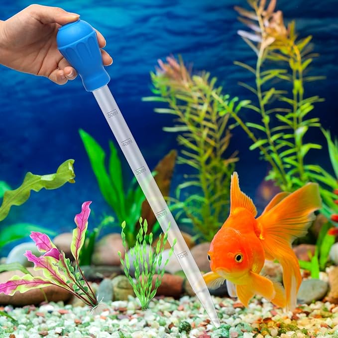5 in 1 Aquarium Coral Feeder Kit, Luxiv 2 Pcs 60ml and 30ml Aquatic Reef Feeding Dropper with 10in Extender Pipe, 2 Pcs Stainless Steel Straight and Curved Aquarium Tweezers for Feeding Tong (Black)