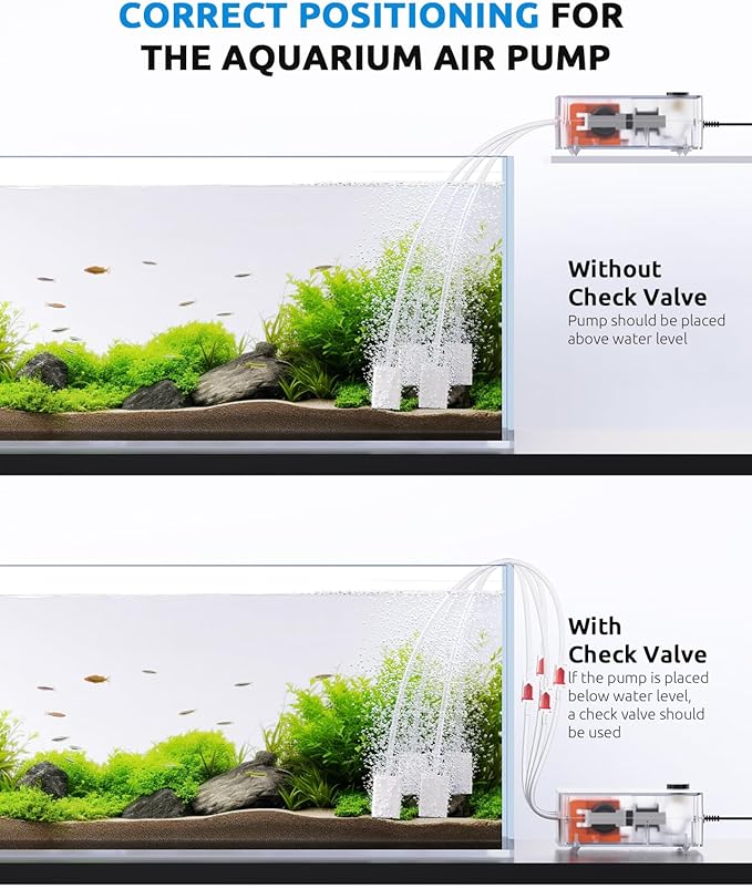 SEAOURA Aquarium Digital Thermometer with Adjustable Aquarium Air Pump