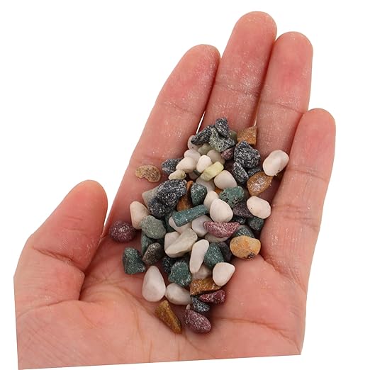Toyvian Decorative Rocks for Potted Plants Aquarium Stones Black Sand for Fish Tank Realistic Stream Stones Fish Tank Grit Space Efficient for Small Aquariums