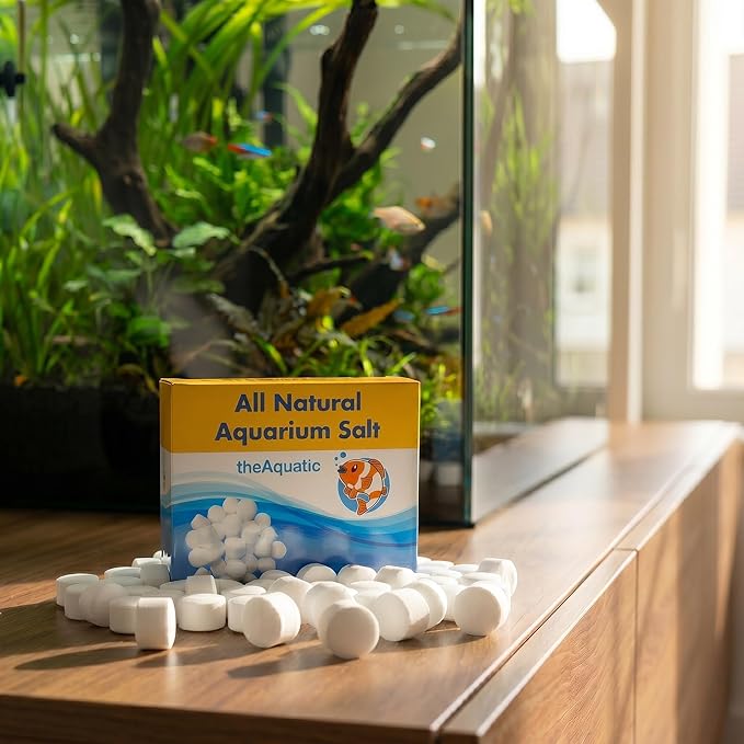 Premium Aquarium Salt, Aquarium Salt Freshwater Tablets for Aquarium Water Treatments Essential Supplies (20 Tablets)