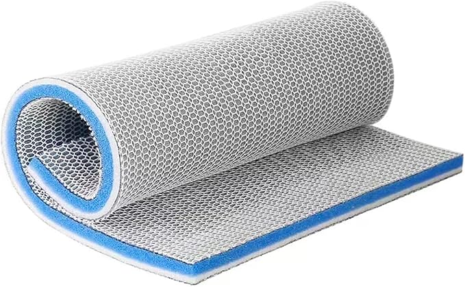 SHIGATSU Aquarium Filter Floss Rolls, Upgraded 8-Layer Aquarium Filter Sponge for Fish Tank Filter and Pond（15.7" x 19.7"）, Aquarium Filter Media for Freshwater or Saltwater Aquariums