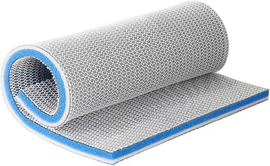 SHIGATSU Aquarium Filter Floss Rolls, Upgraded 8-Layer Aquarium Filter Sponge for Fish Tank Filter and Pond（15.7" x 19.7"）, Aquarium Filter Media for Freshwater or Saltwater Aquariums