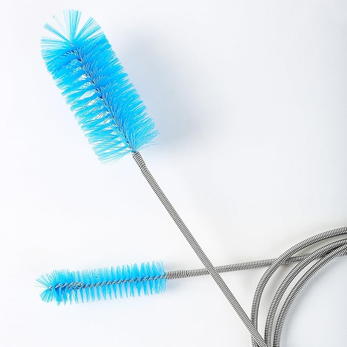 SLSON Aquarium Filter Brush Flexible Double Ended Bristles Hose Pipe Cleaner Stainless Steel Long Tube Cleaning Brush for Fish Tank or Home Kitchen