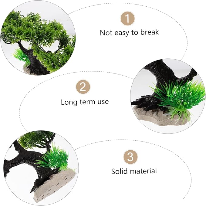 balacoo Artificial Aquarium Plant Lifelike Underwater Plastic Plants Decoration Ornament for Fish Tank Green
