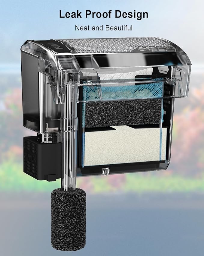 OCHIKI 4 Sets Aquarium Tank Filter Maintenance Kit Fit for AquaClear 50, Three-Stage Filtration Tank Carbon Filter & Foam Filter & Ceramic Rings & Bags for 20 to 50 Gallon Aquariums