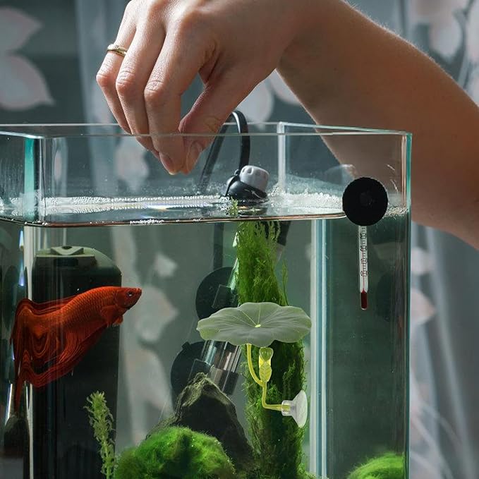 Kichvoe Betta Lotus Leaf Bed Aquarium Floating Decor Fish Tank Accessories Betta Resting Spot and Hideaway Artificial Lotus Leaf 2.55X2.28X2.12In