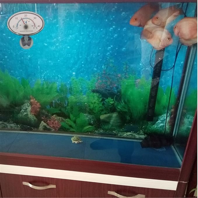Fish Aquarium Liquid-in-Glass Thermometer Type Cane-Shape Thermometer Temperature Meter