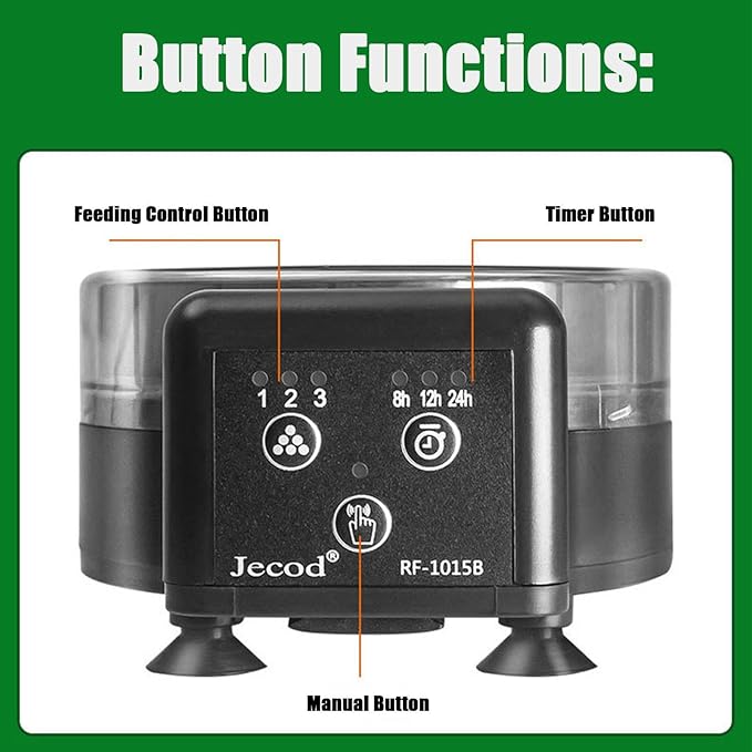 Auto Fish Feeder for Aquarium, 2026 New Automatic Fish Feeder, Adjustable Portions, 105ml Fishs Food Dispenser for Vacation Weekend Holiday Turtle Tank Outdoor Pond Indoor Pets