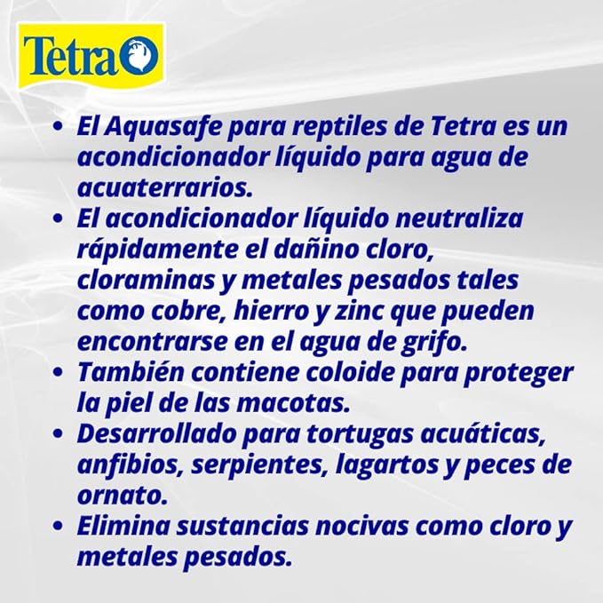 TetraFauna AquaSafe for Reptiles and Amphibians 3.38 Oz, Aqua-Terrarium Water Conditioner, Makes Tap Water Safe (Pack of 2)