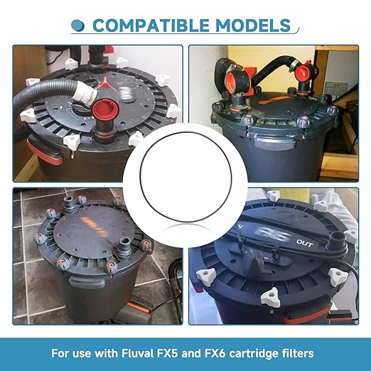 (2-Pack) A-20207 O-Ring Seal Kit for Fluval FX5 / FX6 Canister Filter Motor Head, Replacement Gasket for Aquarium Pump, Water Filter, Fish Tank System，(A218, A219)