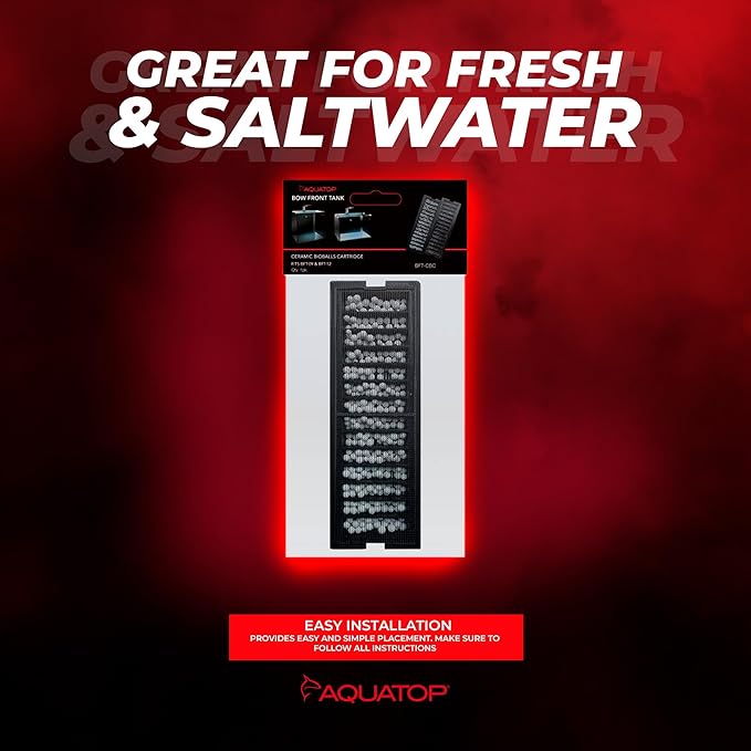 Aquatop Premium Ceramic Bioballs Cartridge for BFT-08 & BFT-13 Tanks – Enhances Biological Filtration and Water Quality, BFT-CBC