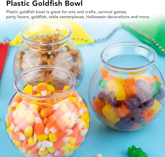 Transparent Fish Bowl, Fish Breeding Box Plastic Fish Bowls Round Aquarium Multipurpose Small Round Fish Tank for Desk Bookcase Decoration