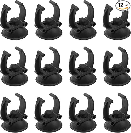 Aquarium Suction Cup Heater Suction Cup with Clamp for 25mm Inner Diameter Aquarium Heater Pipe Hose Plant Fish Tank 12PCS