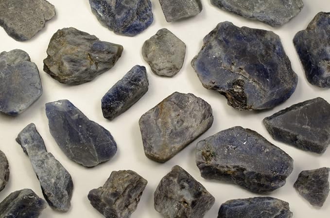 Fantasia Materials: 1/2 Lb of Large Blue Sapphire Rough Stones from Brazil
