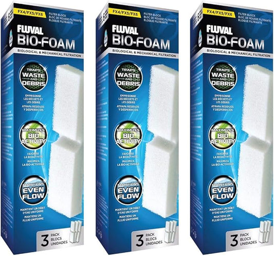 Fluval (9 Pack) FX5 Filter Foam Block, 3 Packages with 3 Filters Each