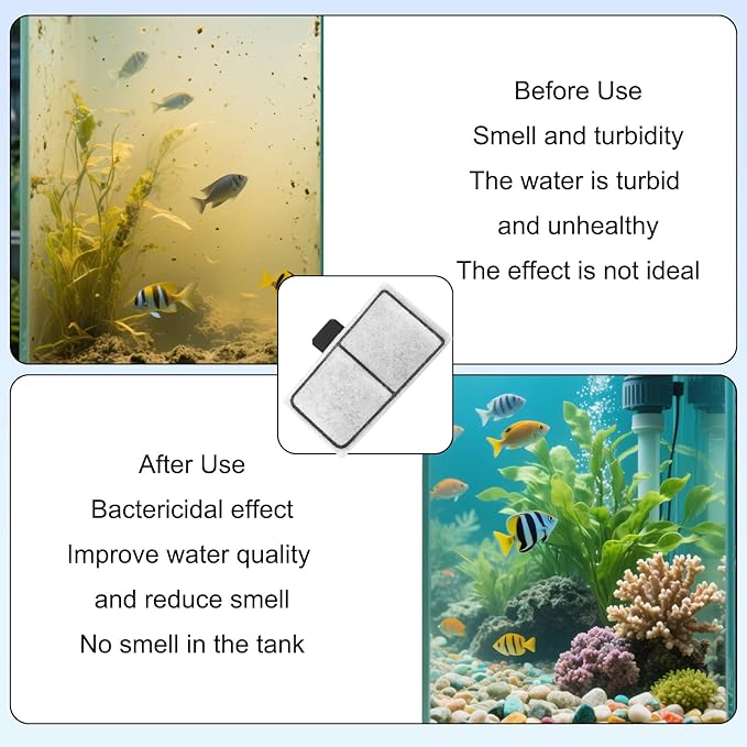 24pcs Filter Cartridges Compatible with Top Fin EF-S & BF5 BETTAFLO, 9.5x5.5cm/3.7x2.1 Inch Aquarium Fish Tank Filter Replacement Water Filtration Cartridge