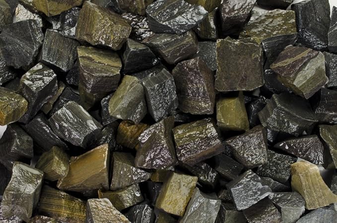 Fantasia Materials: 1 lb Black Stripe Jasper Rough Stones from India