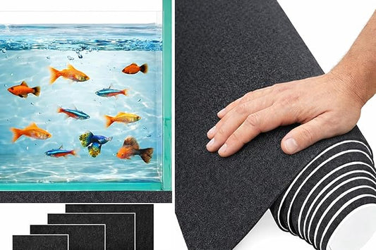 Aquarium Leveling Mat- Compressible Neoprene Foam, Water resistant, Heavy weight support, and Easy to Cut for Fish Tank Stability, Black (12.99 x 19.6 in)