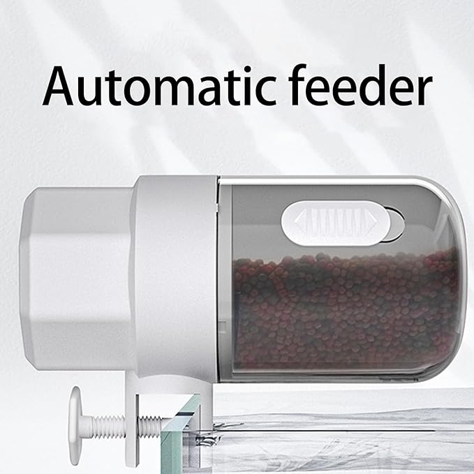 Automatic Fish Feeder for Aquarium, Auto Fish Feeder Dispenser with Programmable Schedule, Auto Food Dispenser with Timer, Aquarium Accessories