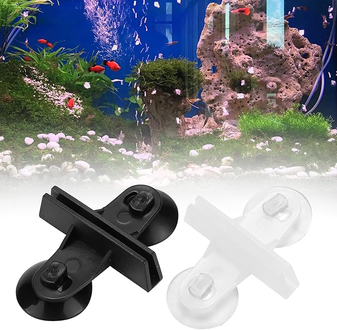 Tnfeeon 20PCS Plastic Fish Separator, Aquarium Breeding Suction Cup Glass Cover Separating Divider Support Clip Bracket